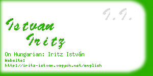 istvan iritz business card